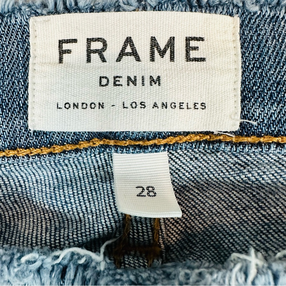 Frame Denim Women's Le Skinny de Jeanne Distressed Blue Jeans Size 28 - Picture 6 of 9